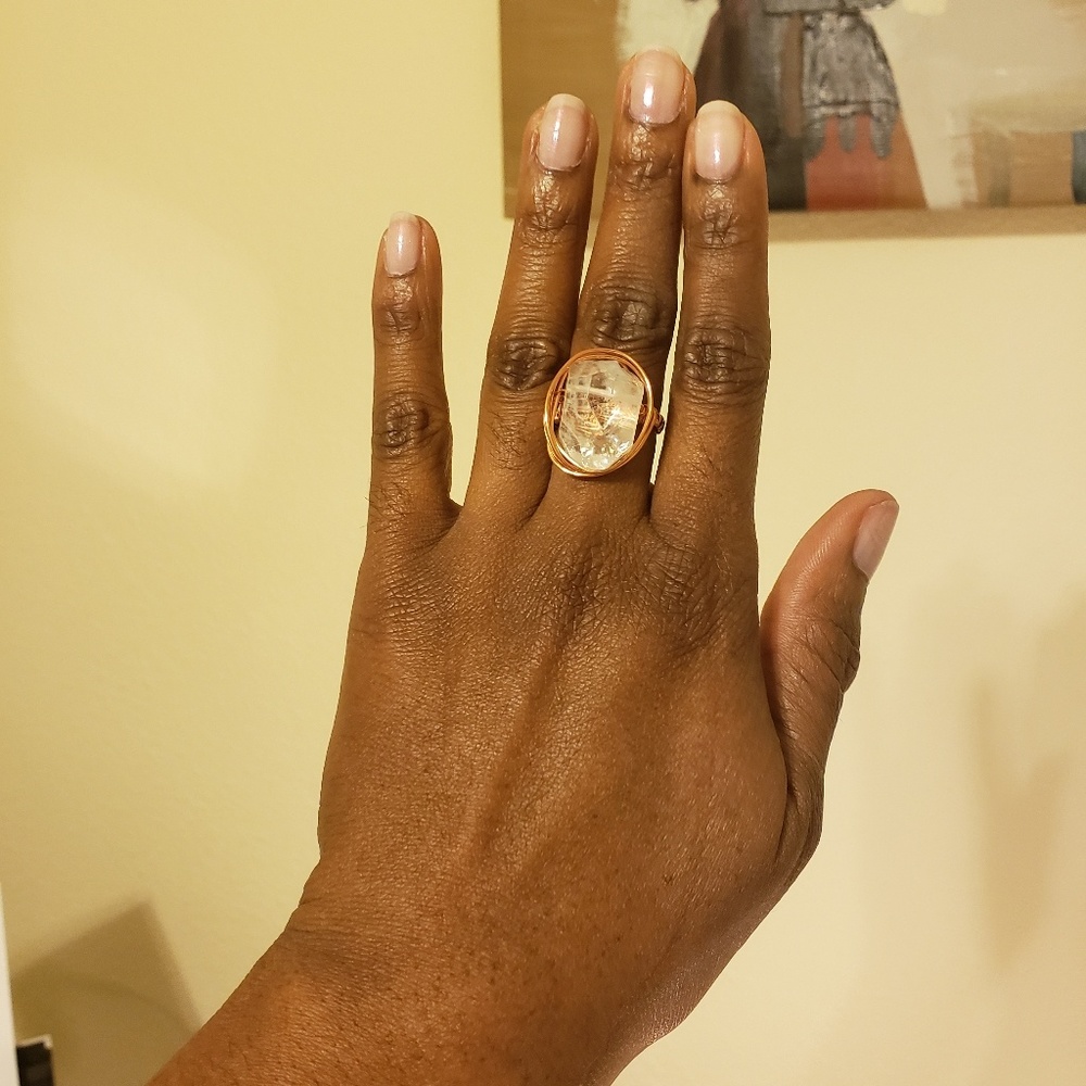 Rose gold wire wrapped ring